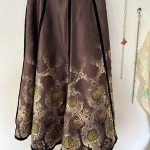 silk midi skirt